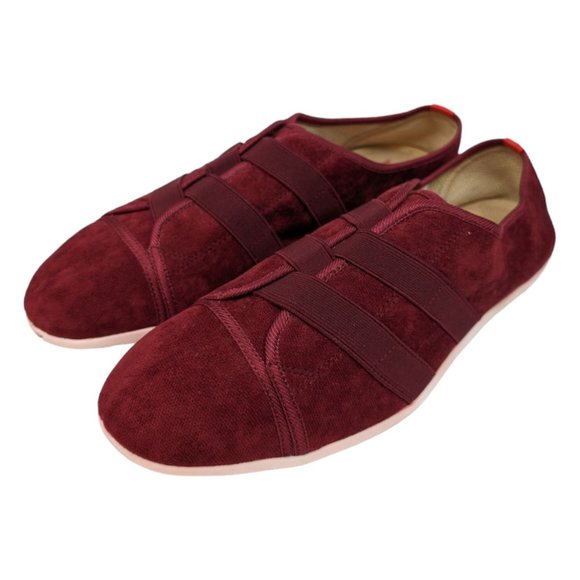 Ionic Epic Rover Shoes Mens Maroon Velvet Fabric Slip On Lightweight Size 8.5 - Picture 6 of 12